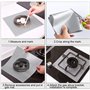 EMAGEREN 8Pcs Plaque de Cuisson à Gaz Protection en Téflon Argent Plaque Cuisson Gaz Protection Gaziniere Gaz Protection Cuisini