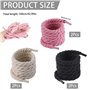 Lot de 3 Paires Lacets Corde 8mm - 160cm pour Air Force 1 - Coton Tressé Rond - Style Rétro pour Sneakers & Chaussures de course