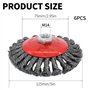 Ø125mm Brosse Cône Angle Grinder M14 Brosses Metal en Acier de Ponçage Rou pour Perceuse Me