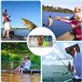 Lot de 210 leurres de pêche réalistes - Vers artificiels - En caoutchouc - Pour truite, brochet, sandre - Pour eau salée et eau