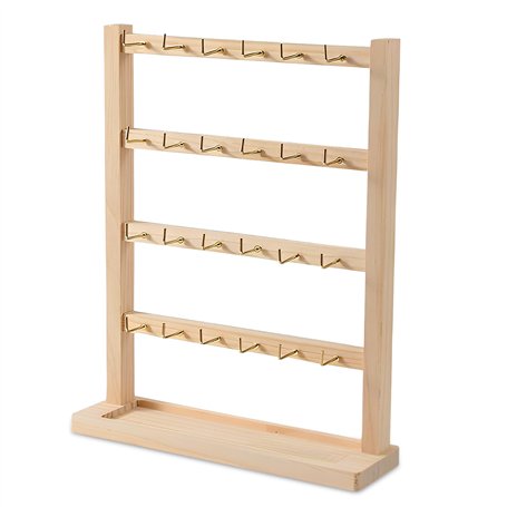 YUDAWN Présentoir à bijoux en bois à 4 animaux - Présentoir à bijoux - Présentoir à bijoux avec crochets - Base en bois pour car