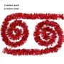 BBTO 2 Pièces Guirlandes Tinsel Métallique Tinsel Scintillant Guirlande de Décoration d'arbre de Noël Guirlandes Chunky, 4 Mètre