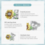 Charme Tournesol pour Bracelet Pandora, Pendentif Ours en Argent 925, Bijoux pour Femme, Adolescente, Maman et Fille