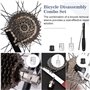 HEKOBAG 4 Pièces Outil de Démontage de Cassette de Vélo, Kit d'outils de Chaîne de Vélo avec 3 Anneaux de Verrouillage de Casset