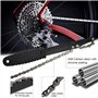 HEKOBAG 4 Pièces Outil de Démontage de Cassette de Vélo, Kit d'outils de Chaîne de Vélo avec 3 Anneaux de Verrouillage de Casset