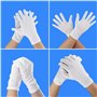 Gants de Coton Blanc 5 Paires Gants de Travail Gants de Protection Réutilisable Gants d'Inspection Extensibles Monnaie Bijoux Ar