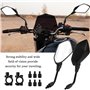 VBGURR Rétroviseurs universels pour moto avec vis de 8 mm et 10 mm haute définition