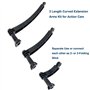 ShipeeKin 3 en 1 Bras d'extension Bras (3 Longueur: 7.5/13.5/19.5cm) Porte-Casque Casque Fixation Compatible pour Gopro 7/6/5/4/