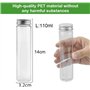 LYTIVAGEN 12 PCS Tubes à Essai en Plastique Transparents avec Bouchon à Vis Bouteille Sensorielle Vide Réutilisable Cadeau de Tu