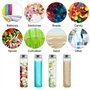 LYTIVAGEN 12 PCS Tubes à Essai en Plastique Transparents avec Bouchon à Vis Bouteille Sensorielle Vide Réutilisable Cadeau de Tu