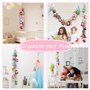 Guyode 2 Pièces 4m Rangement Peluche, Hamac Peluche avec 40 Pinces en Métal, Rangement Jouet Enfant, Organisateur Suspendu pour
