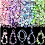 Guyode 8 Paquets Perles Assortiments Acrylic Beads Pendentif Serti de Fleurs de Papillons et de Coeurs Perle pour Bracelet Diffé