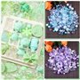 Guyode 8 Paquets Perles Assortiments Acrylic Beads Pendentif Serti de Fleurs de Papillons et de Coeurs Perle pour Bracelet Diffé