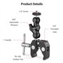 SMALLRIG Pince à Rotule Multifonctionnelle Adaptateur Double Ball avec Rod Clamp et 1/4'' Vis Standard 2164