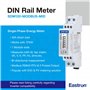 Compteur d'électricité monophasé Eastron SDM120 Modbus Rail DIN 45 Amp kWh Pulse Modbus RS485 RTU Écran LCD rétroéclairé numériq