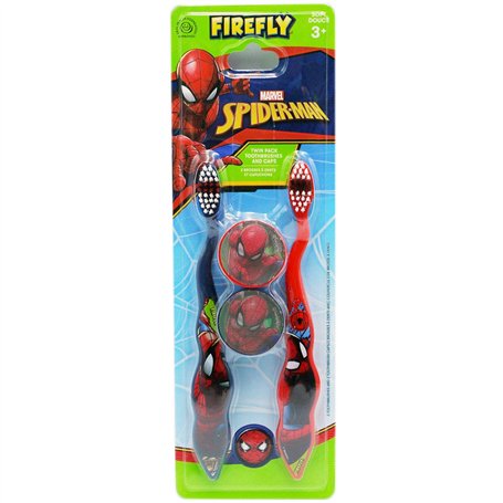 FIREFLY Spiderman Brosse à dents double et capuchons Multicolore