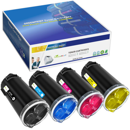 4 Paquets Cartouches de Toner Compatibles pour Xerox C500 C505 Séries (Noir Cyan Magenta Jaune) 5000 Pages pour Noir et 2400 Pag