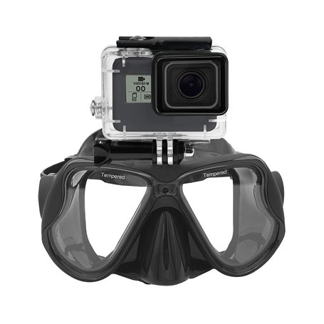 Masque de plongée sous-Marin en Silicone Lunettes de plongée avec Tuba Compatible with GoPro Hero (2018) GoPro Hero 7 6 5 4 3