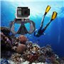Masque de plongée sous-Marin en Silicone Lunettes de plongée avec Tuba Compatible with GoPro Hero (2018) GoPro Hero 7 6 5 4 3, B