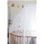 Moustiquaire Ciel de lit bébé TRANQUILISAFE® et son support universel