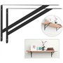 STARVAST Equerre Etagere Murale, 4 Pcs Supports Triangulaires de 90 Degrés en Acier, Équerres Étagères 250mm x 160mm, Support d'
