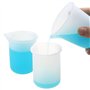 VOARGE Lot de 8 gobelets doseurs en silicone de 100 ml - Gobelet doseur en plastique - Pour le bricolage, la résine époxy, la ci