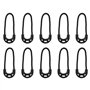 FILFEEL Lot de 10 cordons de fermeture éclair pour sac à dos - Noir