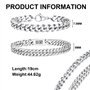 Eniyou 5 Pcs Bracelet Homme Acier Bracelet Acier Inoxydable Homme Gourmette Homme Bracelet Homme Acier Inoxydable Bracelet Homme