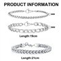 Eniyou 5 Pcs Bracelet Homme Acier Bracelet Acier Inoxydable Homme Gourmette Homme Bracelet Homme Acier Inoxydable Bracelet Homme