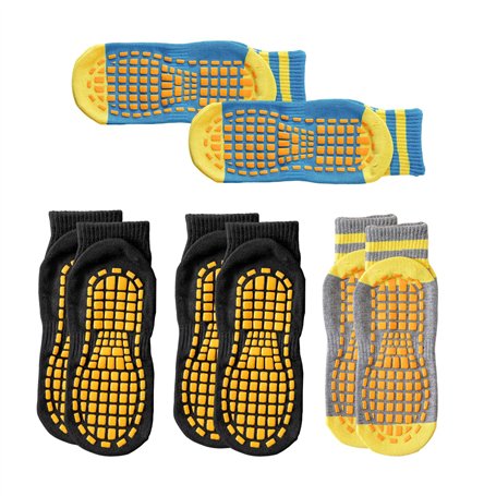 HDGSAFD 4 Paires De Chaussettes Antidérapantes Pour Enfants