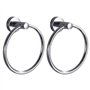 Lot de 2 anneaux de suspension en acier inoxydable pour serviette de bain