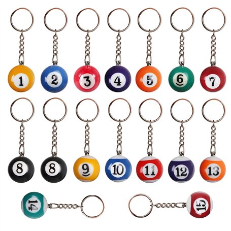 16 Éléments De Porte-Clés De Billard