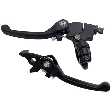 ANCLLO Levier de Frein d'embrayage en Aluminium Pliable Noir pour Guidon 22mm 110cc 125cc 140cc TTR 125cc SSR Xmotos Apollo 125