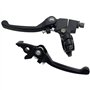 ANCLLO Levier de Frein d'embrayage en Aluminium Pliable Noir pour Guidon 22mm 110cc 125cc 140cc TTR 125cc SSR Xmotos Apollo 125