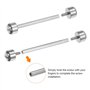sourcing map 2pcs Montre Vis Tube Tige 20mm Intérieur Dia Acier Inoxydable Acier Montre Bracelet Épingles, Argent Ton