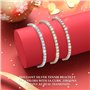 Cadeau Femme Bracelet Argent S925 Bracelet Femme Argent 5A Cubique Zirconium Bracelet Réglable Cristal Bracelet Tennis Bijoux Fe