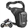 Sacoche de jambe de moto - Étanche - Coque rigide - Pour homme et femme - Multipoches - Sacoche de cuisse de moto - Sac banane p