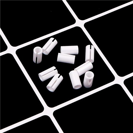 POFET Lot de 10 manchons en céramique de rechange pour stylos à lumière rouge 7 mm Blanc