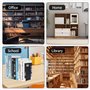 Lot de 6 Serre Livres en Métal,Livré avec 24 Tapis en Silicone antidérapants Robustes, idéal pour l'école, Le Bureau, la Maison 