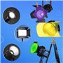 Dorglix Papier Vitrail, 20 Pièces Filtre Spot LED Autocollant Transparent Couleur, Filtre Photo, Filtres LED de Gradation de Lum