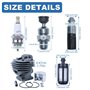7 mm Kit cylindre piston pour Stihl 026 MS260 séries avec filtre à fioul d'air