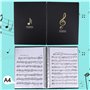 Dossier de rangement pour partitions de musique Format A4 20 pochettes G Clef, Sac de rangement pour documents de stockage de pa
