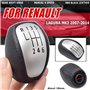 Kakulkomen Pommeau de levier de vitesse manuel 6 vitesses pour Renault/Laguna MK3 2007-2014 en cuir PU 2008 2009 2010 2011 2012 