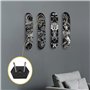 Rebanky 2 Pièces Support Mural pour Skateboard Support D'affichage Skateboard Mural Pour Longboard Présentoir et Rangement