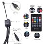 Bawoo Éclairage intérieur de voiture LED d'ambiance 48 bandes Éclairage intérieur Port USB Barre lumineuse avec télécommande