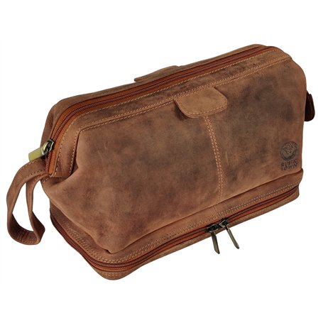 RUSTIC TOWN Trousse de Toilette en Cuir pour Homme