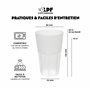 LPF LE PETIT FOURNISSEUR - Lot de 50 Gobelets à cocktail réutilisables Granity 33cl (40cl à ras-bord) - Polypropylène plastique 