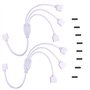 LitaElek 2pcs Câble Diviseur 1 à 3 Bande LED RGBW Câble Séparateur Ruban LED Répartiteur DC à 3 Voies 1 to 3 LED Splitter Cable