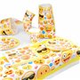 MATANA 76-Pcs Vaisselle de Fête de Anniversaire Emoji Smiley pour Garçons & Filles - 15 Assiettes