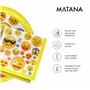 MATANA 76-Pcs Vaisselle de Fête de Anniversaire Emoji Smiley pour Garçons & Filles - 15 Assiettes, 15 Gobelets, 15 Pochettes, 30